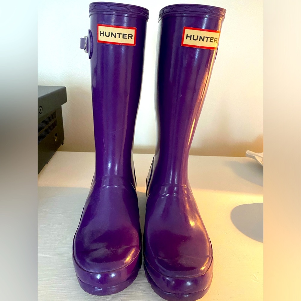 Hunter Kids' Bold Purple Boots